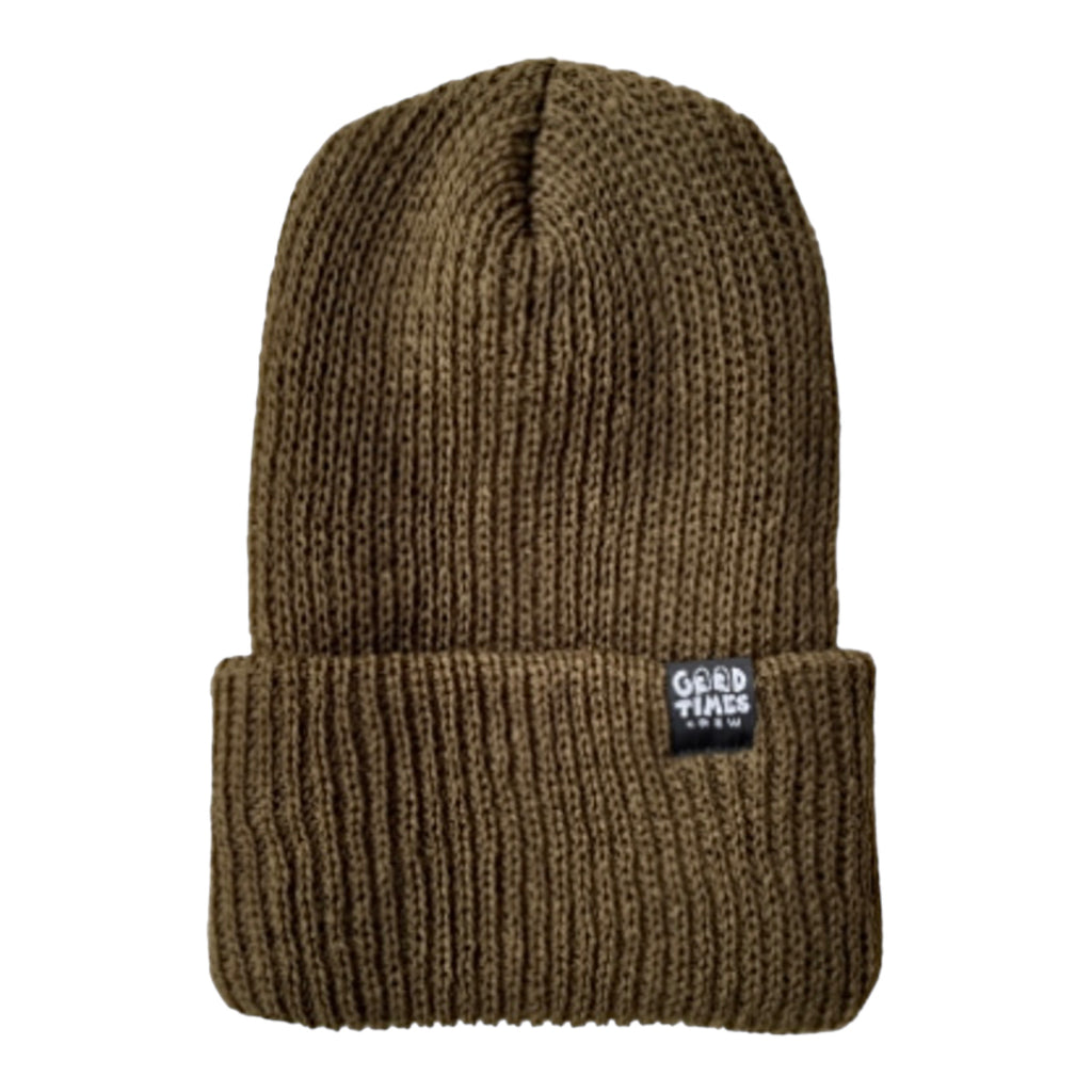 Woven Label Beanie - Olive