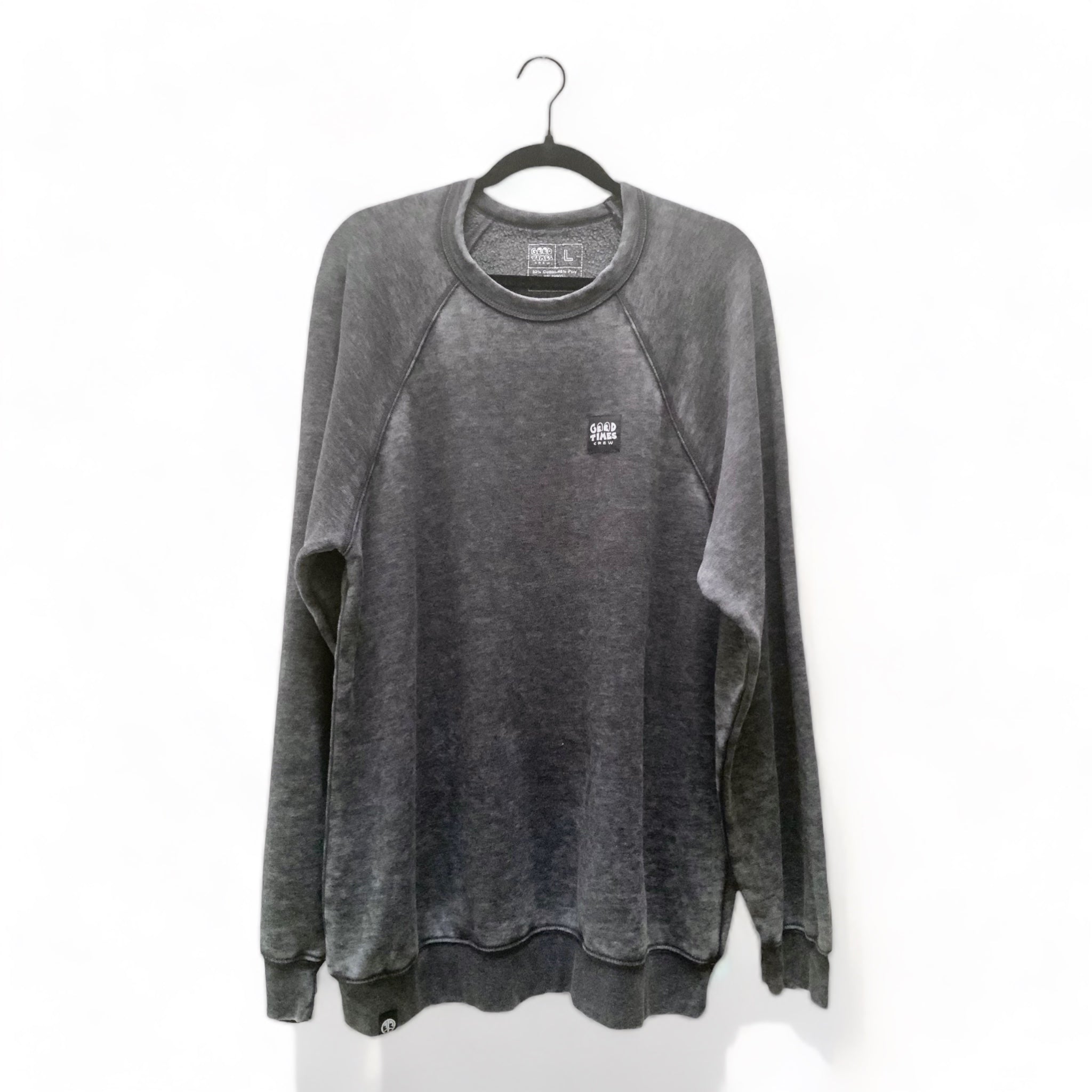 Raglan Crewneck Sweatshirt - Acid Fleece | Good Times Crew Store