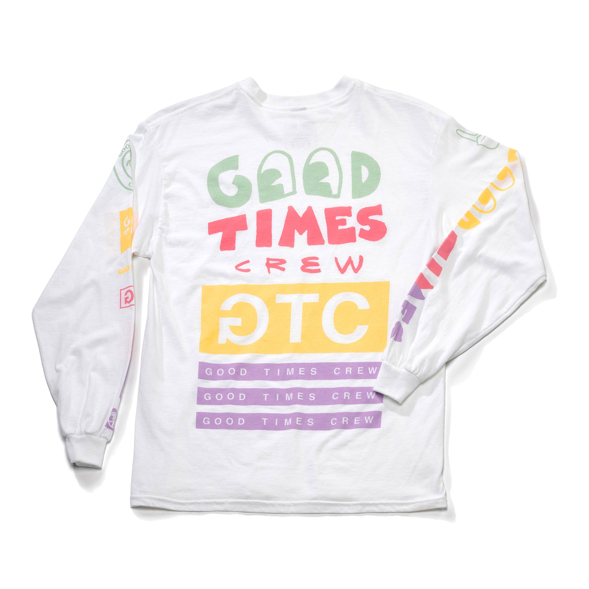 Logo'd Long Sleeve Tee - White | Good Times Crew Store